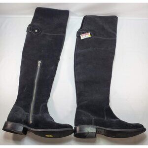 Frye Shirley Over The Knee‎ Leather Riding Boots 78740 Womens Black Size 5.5 B